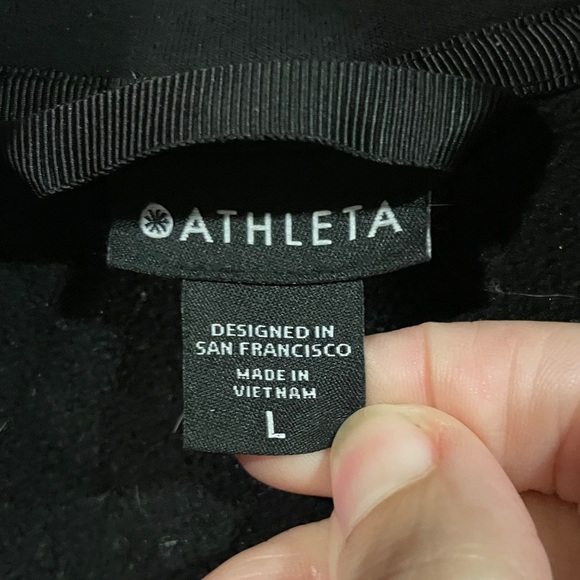 Athleta Black Zip-Up Hoodie sweatshirt - Picture 2 of 3